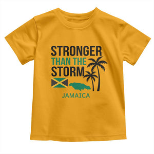 Stronger Than The Storm Jamaica Toddler T Shirt Resilience and Hope Hurricane Awareness TS02 Gold Print Your Wear