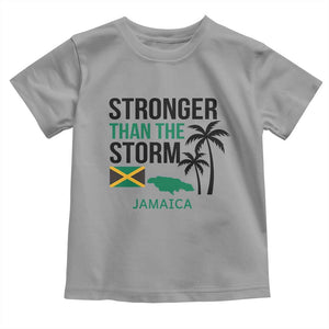 Stronger Than The Storm Jamaica Toddler T Shirt Resilience and Hope Hurricane Awareness TS02 Sport Gray Print Your Wear