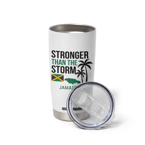 Stronger Than The Storm Jamaica Tumbler Cup Resilience and Hope Hurricane Awareness TS02 Print Your Wear