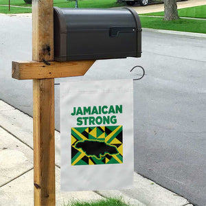 Jamaican Strong Resilience Geometric Flag Garden Flag Abstract Island Map and Heritage TS02 Print Your Wear