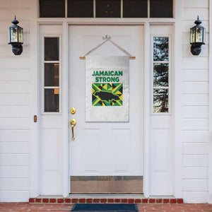 Jamaican Strong Resilience Geometric Flag Garden Flag Abstract Island Map and Heritage TS02 Print Your Wear