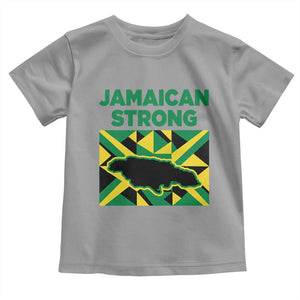 Jamaican Strong Resilience Geometric Flag Toddler T Shirt Abstract Island Map and Heritage TS02 Sport Gray Print Your Wear