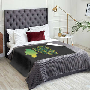 Jamaican Strong Resilience Graphic Throw Blanket Caribbean Island Map Silhouette TS02 Print Your Wear