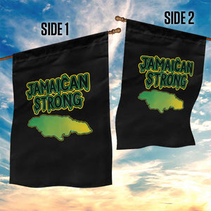 Jamaican Strong Resilience Graphic Garden Flag Caribbean Island Map Silhouette TS02 Print Your Wear