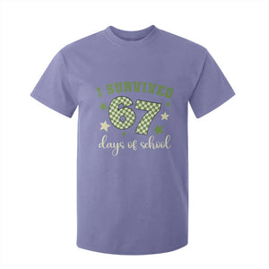 I Survived 67 Days of School T Shirt For Kid Funny Six Seven Meme Students Teacher Celebration TS02 Violet Print Your Wear