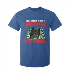Mothman Christmas T Shirt For Kid We Wish You A Mothman Cryptmas Cryptid Cryptidcore TS02 Royal Blue Print Your Wear