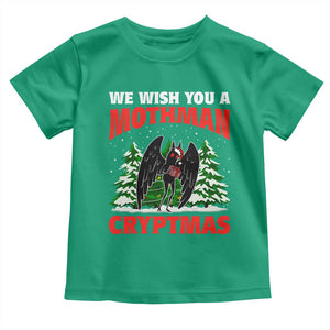 Mothman Christmas Toddler T Shirt We Wish You A Mothman Cryptmas Cryptid Cryptidcore TS02 Irish Green Print Your Wear