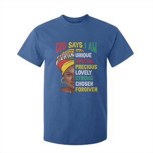Proud Black Woman T Shirt For Kid God Says I Am Melanin Girl Pride TS02 Royal Blue Print Your Wear
