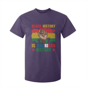 Black History Is American History T Shirt For Kid African American Pride Raised Fist TS02 Purple Print Your Wear