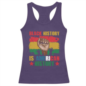 Black History Is American History Racerback Tank Top African American Pride Raised Fist TS02 Purple Print Your Wear