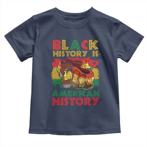 Black History Is American History Toddler T Shirt African American Pride Flag Raised Fist TS02 Navy Print Your Wear