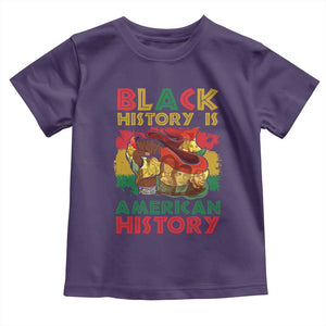 Black History Is American History Toddler T Shirt African American Pride Flag Raised Fist TS02 Purple Print Your Wear