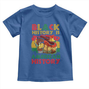 Black History Is American History Toddler T Shirt African American Pride Flag Raised Fist TS02 Royal Blue Print Your Wear