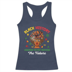 Black History Month Racerback Tank Top Honoring The Past Inspiring The Future African American Roots TS02 Navy Print Your Wear