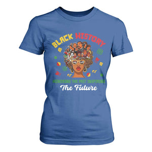 Black History Month T Shirt For Women Honoring The Past Inspiring The Future African American Roots TS02 Royal Blue Print Your Wear