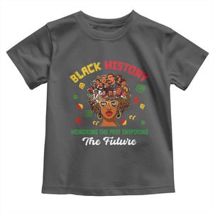 Black History Month Toddler T Shirt Honoring The Past Inspiring The Future African American Roots TS02 Dark Heather Print Your Wear