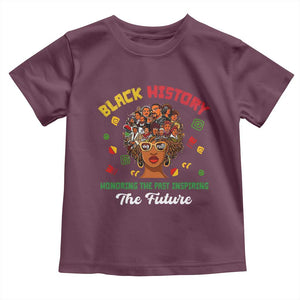 Black History Month Toddler T Shirt Honoring The Past Inspiring The Future African American Roots TS02 Maroon Print Your Wear