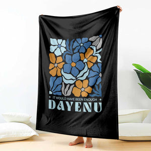 Dayenu Passover Jewish Holiday Floral Retro Throw Blanket It Would Have Been Enough Meaningful Seder Gift TS02 Print Your Wear