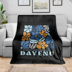 Dayenu Passover Jewish Holiday Floral Retro Throw Blanket It Would Have Been Enough Meaningful Seder Gift TS02 Print Your Wear