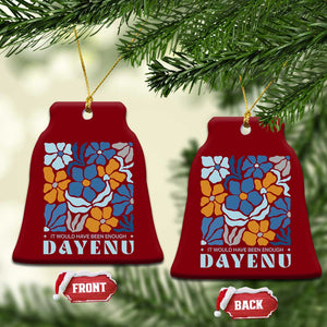 Dayenu Passover Jewish Holiday Floral Retro Ceramic Ornament It Would Have Been Enough Meaningful Seder Gift TS02 Print Your Wear