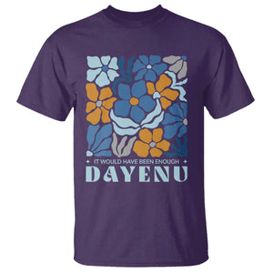 Dayenu Passover Jewish Holiday Floral Retro T Shirt It Would Have Been Enough Meaningful Seder Gift TS02 Purple Print Your Wear