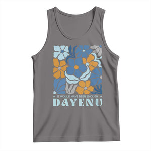 Dayenu Passover Jewish Holiday Floral Retro Tank Top It Would Have Been Enough Meaningful Seder Gift TS02 Deep Heather Print Your Wear