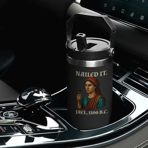 Funny Biblical Jael Nailed It Vintage Flip Straw Tumbler Strong Woman Bible Story Dark Humor Meme TS02 Print Your Wear