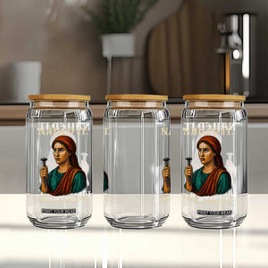 Funny Biblical Jael Nailed It Vintage Glass Can Strong Woman Bible Story Dark Humor Meme TS02 Print Your Wear