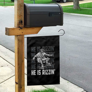 He Is Rizzin Funny Christian Easter Skateboarding Jesus Meme Garden Flag Faith Humor Trendy Youth Gift TS02 Print Your Wear