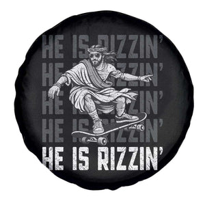 He Is Rizzin Funny Christian Easter Skateboarding Jesus Meme Spare Tire Cover Faith Humor Trendy Youth Gift TS02 Print Your Wear
