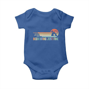 Retro Coming Out Of My Cave Christian Easter Parody Baby Onesie I’ve Been Doing Just Fine Resurrection Humor Faith Gift TS02 Royal Blue Print Your Wear