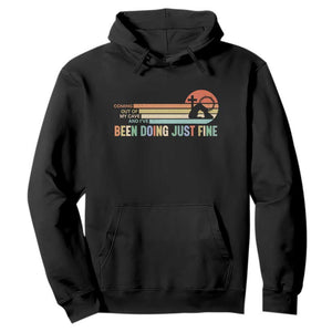 Retro Coming Out Of My Cave Christian Easter Parody Hoodie I’ve Been Doing Just Fine Resurrection Humor Faith Gift TS02 Black Print Your Wear