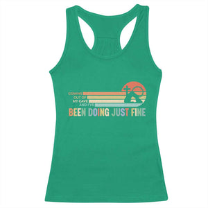 Retro Coming Out Of My Cave Christian Easter Parody Racerback Tank Top I’ve Been Doing Just Fine Resurrection Humor Faith Gift TS02 Irish Green Print Your Wear