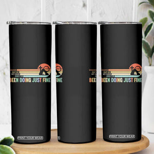 Retro Coming Out Of My Cave Christian Easter Parody Skinny Tumbler I’ve Been Doing Just Fine Resurrection Humor Faith Gift TS02 Print Your Wear
