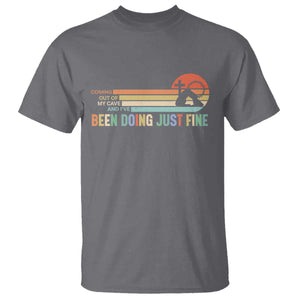 Retro Coming Out Of My Cave Christian Easter Parody T Shirt I’ve Been Doing Just Fine Resurrection Humor Faith Gift TS02 Charcoal Print Your Wear