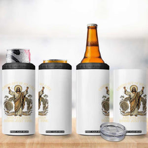 Coming Out Of My Cave Christian Easter 4 in 1 Can Cooler Tumbler Risen Jesus Tomb Scene Inspirational Faith Message Gift TS02 Print Your Wear