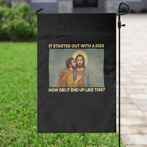 It Started Out With A Kiss Christian Easter Garden Flag Judas Betrayal Biblical Scene Faith Reflection Gift TS02 Print Your Wear