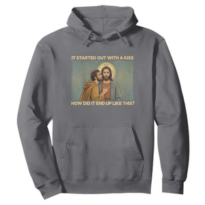 It Started Out With A Kiss Christian Easter Hoodie Judas Betrayal Biblical Scene Faith Reflection Gift TS02 Charcoal Print Your Wear