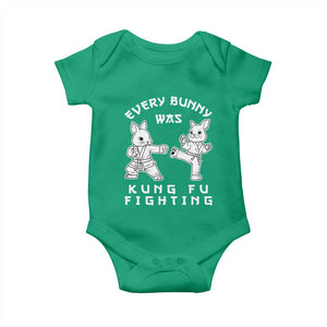 Funny Easter Rabbit Martial Arts Baby Onesie Every Bunny Was Kung Fu Fighting Cute Bunny Humor Gift TS02 Irish Green Print Your Wear