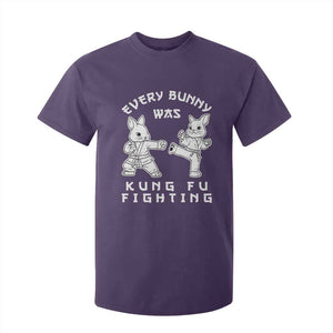 Funny Easter Rabbit Martial Arts T Shirt For Kid Every Bunny Was Kung Fu Fighting Cute Bunny Humor Gift TS02 Purple Print Your Wear