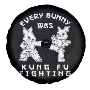 Funny Easter Rabbit Martial Arts Spare Tire Cover Every Bunny Was Kung Fu Fighting Cute Bunny Humor Gift TS02 Print Your Wear