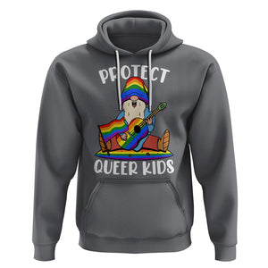 Protect Queer Kids Hoodie Gnome Ally LGBT Pride History Month Support TS02 Charcoal Printyourwear