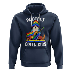 Protect Queer Kids Hoodie Gnome Ally LGBT Pride History Month Support TS02 Navy Printyourwear