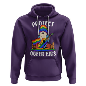 Protect Queer Kids Hoodie Gnome Ally LGBT Pride History Month Support TS02 Purple Printyourwear
