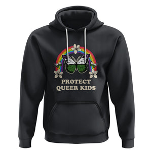 Protect Queer Kids Hoodie Butterfly Ally LGBT Pride History Month Support TS02 Black Printyourwear
