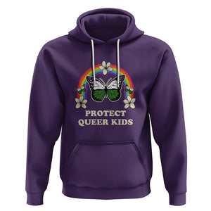 Protect Queer Kids Hoodie Butterfly Ally LGBT Pride History Month Support TS02 Purple Printyourwear