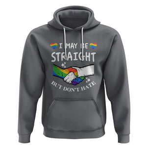 LGBT Ally Hoodie I May Be Straight But I Don't Hate Gay Support Pride Month TS02 Charcoal Printyourwear