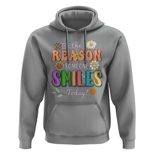 Mental Health Hoodie Be The Reason Someone Smiles Today Mental Health Matters Positive Quotes Retro Groovy TS02 Sport Gray Print Your Wear
