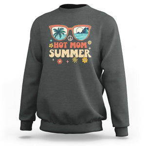 Hot Mom Summer Sweatshirt Aloha Beach Vacation Holidays Hot Women TS02 Dark Heather Printyourwear