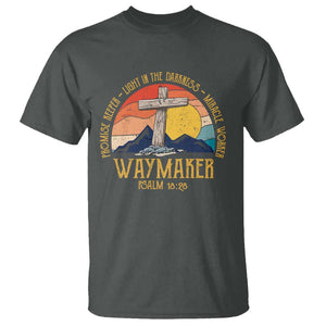 Bible Verse T Shirt Waymaker Psalm Isaiah Promise Keeper Light In The Darkness Miracle Worker Christian Religious TS02 Dark Heather Print Your Wear